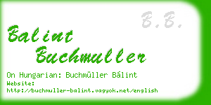 balint buchmuller business card